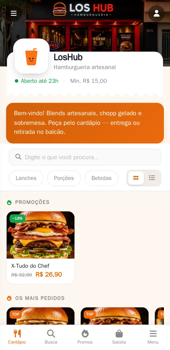 Cardápio digital